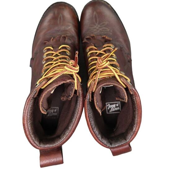 Tony Lama Shoes Mens 10 Boots Work Timber Lace Up Leather Waterproof Utility Mid - Picture 10 of 16